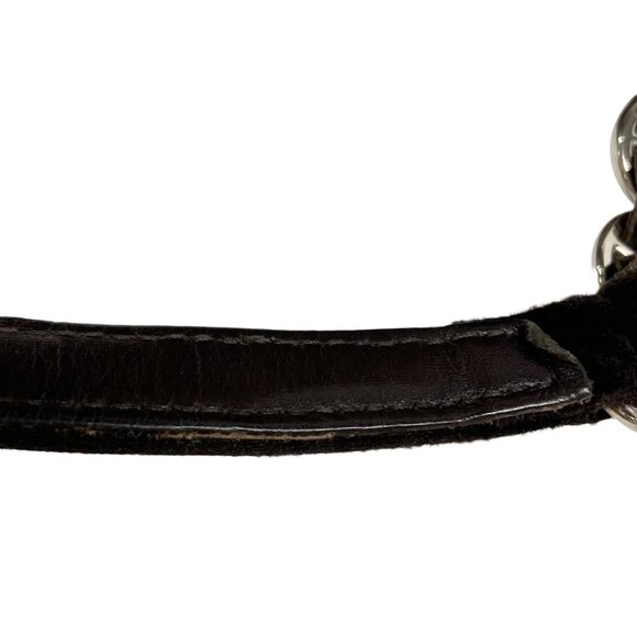 Auth DIOR/ChristianDior Romantique CPF44865 Dark Brown Brown PVC Leather Velour - Picture 12 of 16